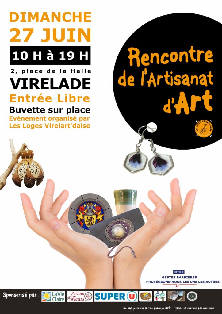 Rencontre de l'artisanat d'art - Dimanche 27 juin à Virelade - Place de la hall - entrée libre