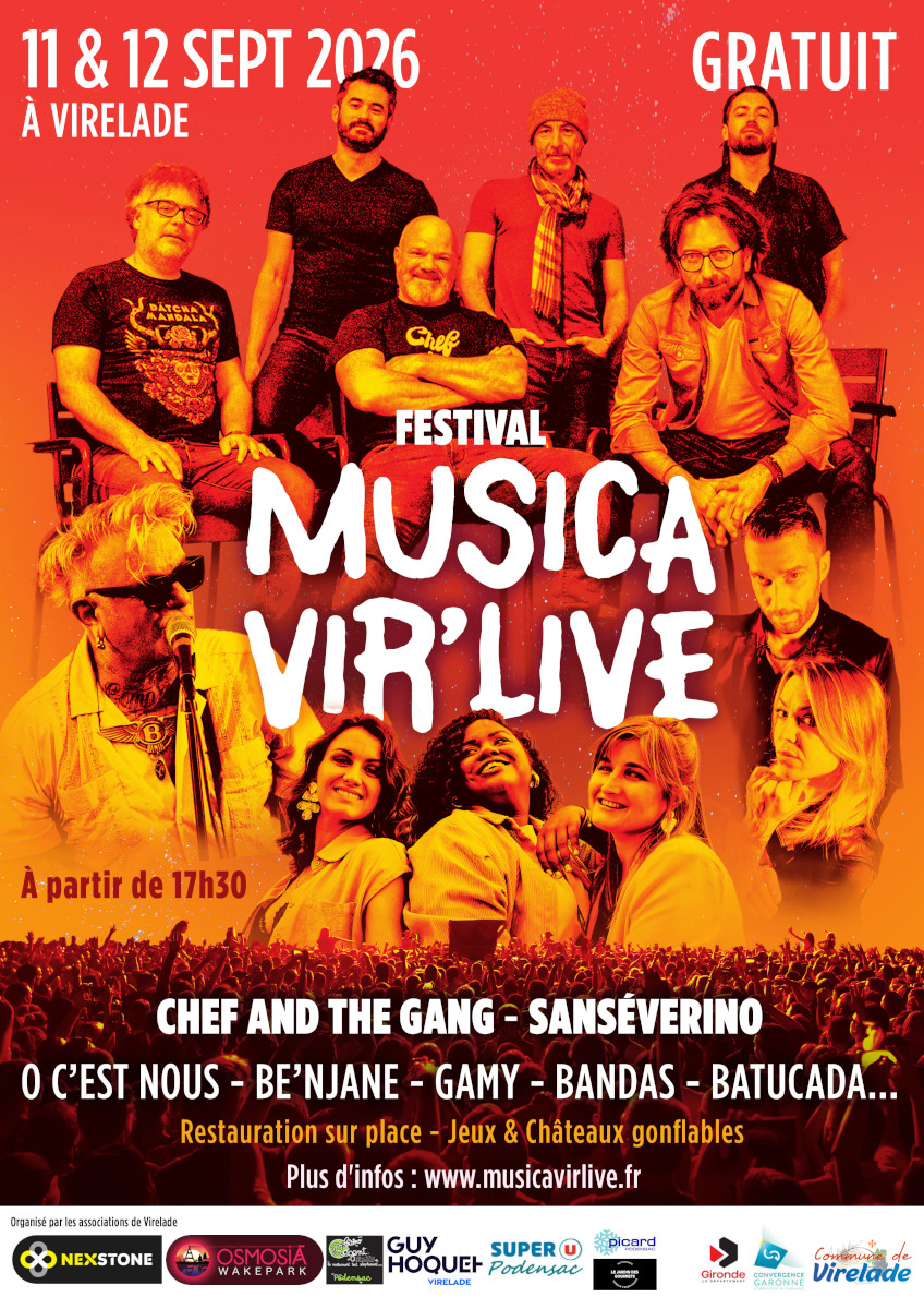 Affiche Festival Musica Virlive - Virelade - Les Loges Virelartdaise
