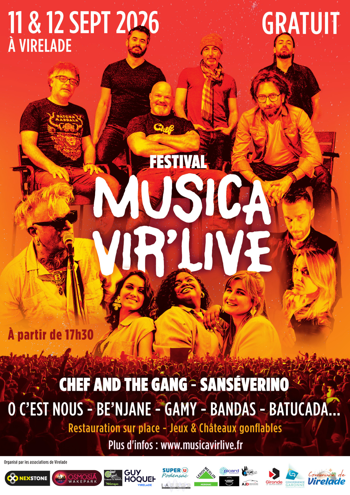 Affiche Festival Musica Virlive - Virelade - Les Loges Virelartdaise