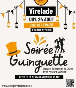 Affiche Soirée Guinguette du 27 Août - Les loges Virelartdaise - Virelade