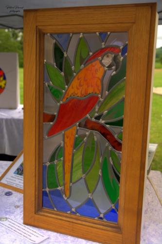 Vitrail perroquet d'art - Tatiana Pristchepa