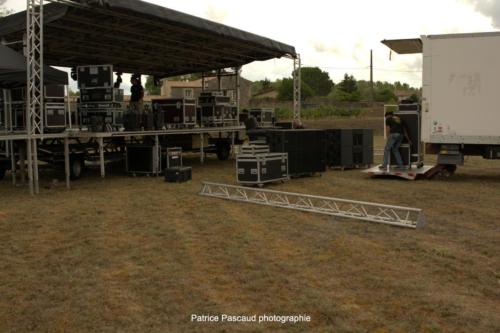 Installation de la scène du Festival Musica Vir'Live de Virelade 5