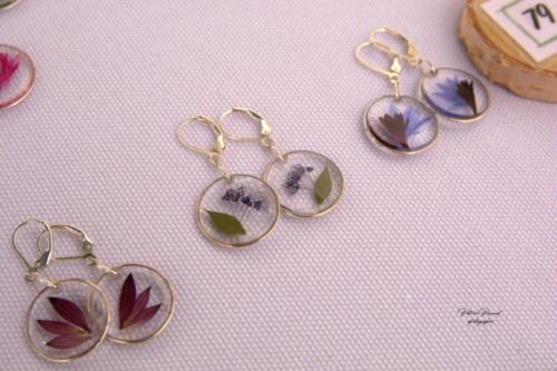 Boucles d'oreille L'Atelier Passiflore - Rencontre de l'Artisanat d'Art - Les Loges Virelart'daise