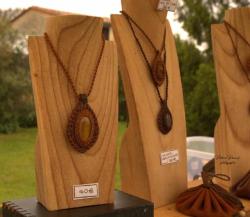 Colliers en cuir Michka - Rencontre de l'Artisanat d'Art - Les Loges Virelart'daise