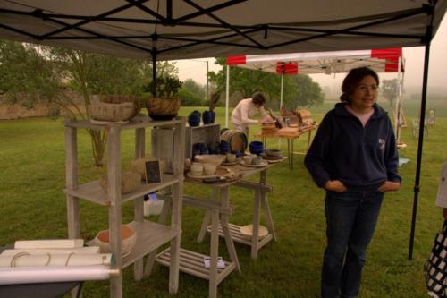 Installation des exposants - Atelier de Yelipsa - Rencontre de l'Artisanat d'Art - Les Loges Virelart'daise