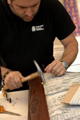 Grégory de Tapissier d'Ameublement - Rencontres de l'Artisanat d'Art - Les Loges Virelart'daise 2