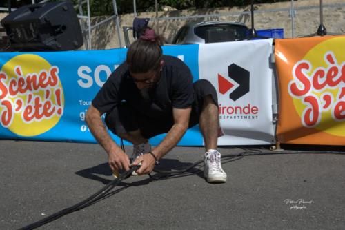 Installation Journée Scènes d'été - Virelade - La sono - Les Loges Virelartdaise 